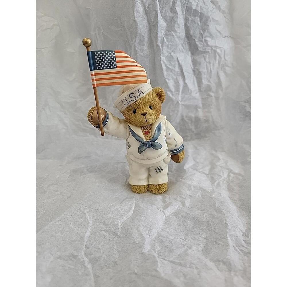Cherished Teddies "Joel" figurine. "Wear Your Country's Colors with Pride" editi